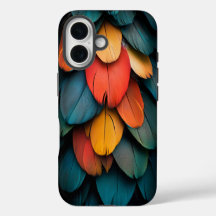 Estuche Exótico para teléfonos de plumas de maca