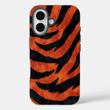 Estuche Fiery Naranja y tigre negro para teléfono