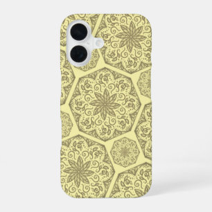 Funda Para iPhone 16 Estuche Golden Mandala Mosaic Pattern Phone