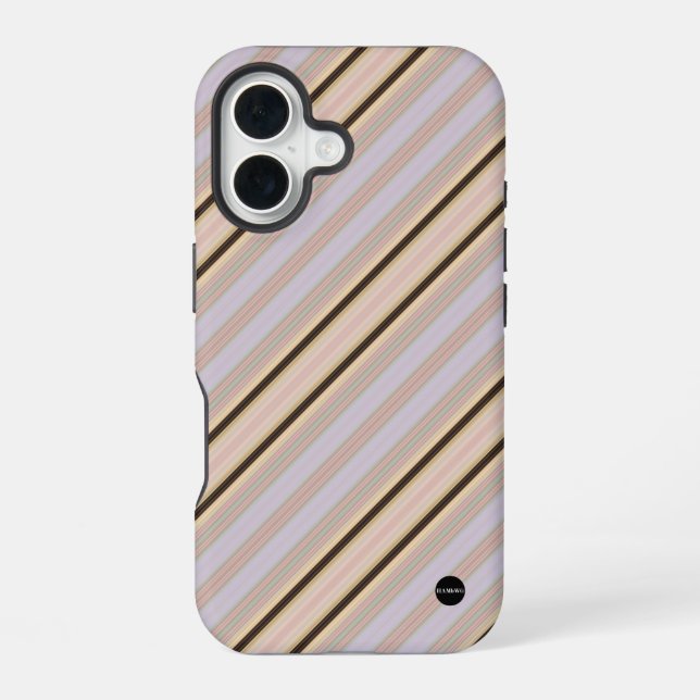 Funda Para iPhone 16 Estuche Iphone Stripe vertical amarillo HAMbWG (Reverso )