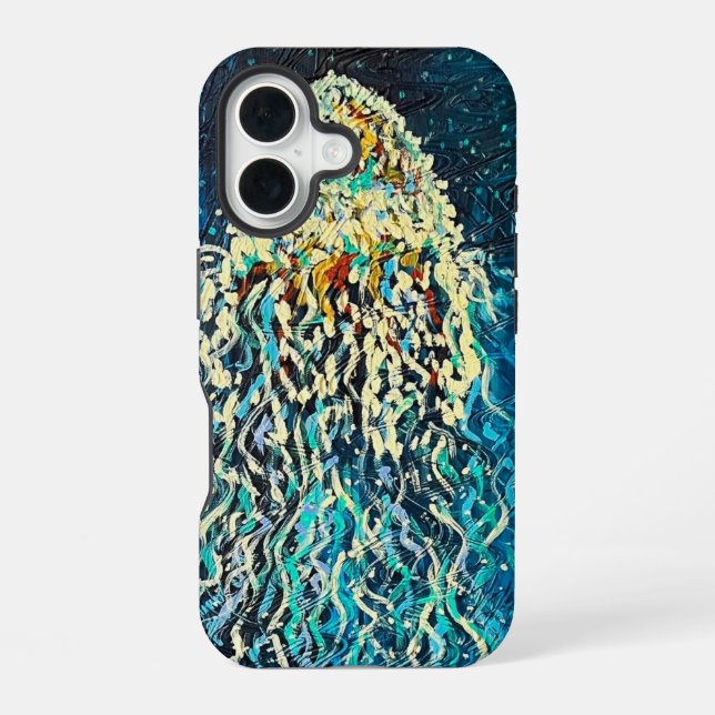 Funda Para iPhone 16 Estuche Jellyfish iPhone (Reverso )