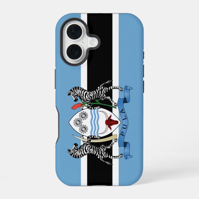 Funda Para iPhone 16 Estuche para iPhone de Botswana con escudo de arma (Reverso )