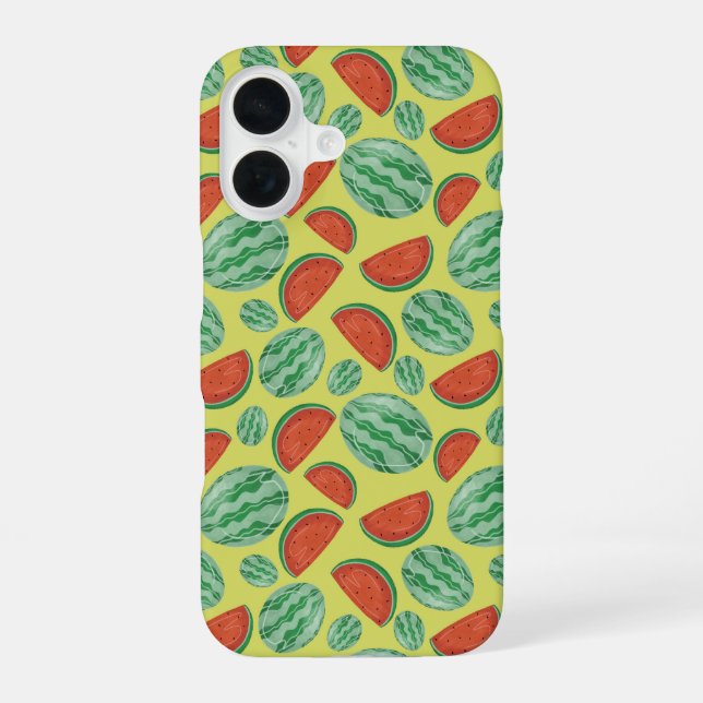Funda Para iPhone 16 Estuche para iPhone de patrón de sandía (Reverso )