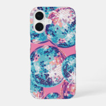 Estuche para iPhone Disco Ball azul rosa Y2K