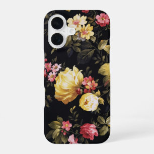 Funda Para iPhone 16 Estuche para iPhone Floral Fabric Funda-Mate