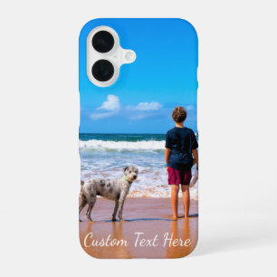 Funda Para iPhone 16 Estuche para iPhone fotográfico Mascota con texto 