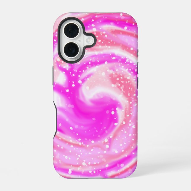 Funda Para iPhone 16 Estuche para iPhone Pink Galaxy Swirl (Reverso )