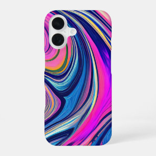 Funda Para iPhone 16 Estuche para iPhone Psychedelic Wave Flow