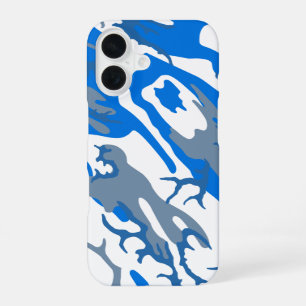 Funda Para iPhone 16 Estuche para teléfono de camo azul de agua de hiel