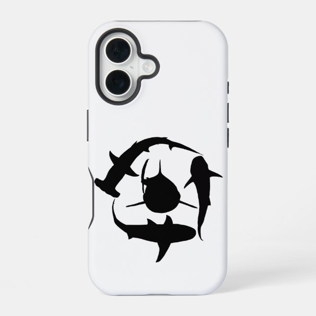 Funda Para iPhone 16 Estuche para teléfono de tiburón (Reverso )