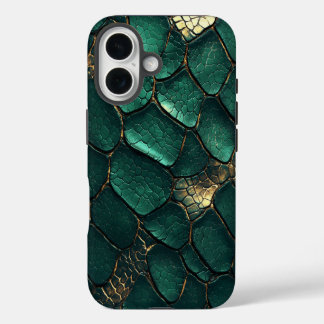 Funda Para iPhone 16 Estuche Serpent Luxe Piel de serpiente Phone