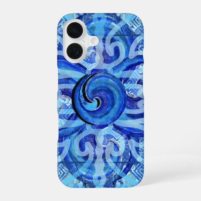 Funda Para iPhone 16 Estuche Susea Blu Studios Wave para iPhone (Reverso )