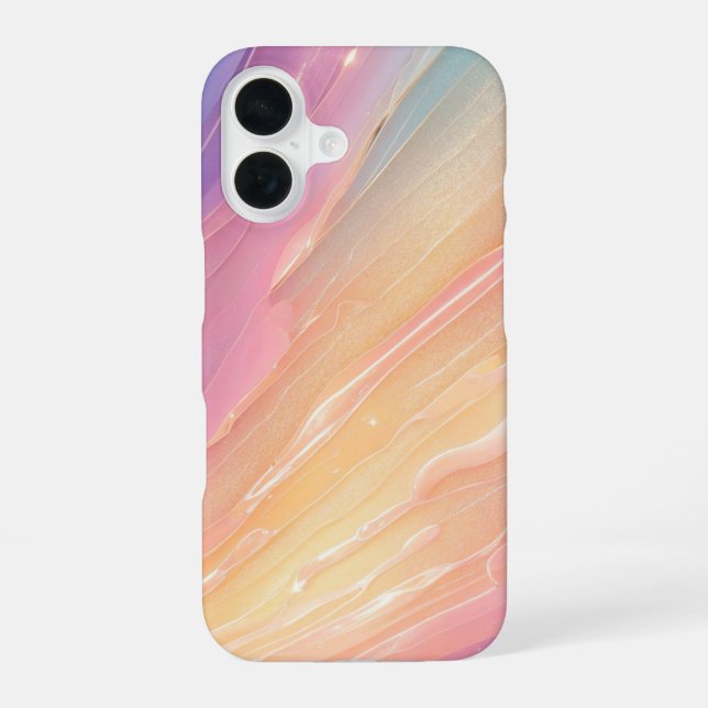 Funda Para iPhone 16  Ethereal Radiance Pastel Aurora Phone Case (Reverso )