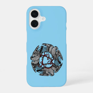 Funda Para iPhone 16 Ex libris antiguo Tres halcones William de Morgan