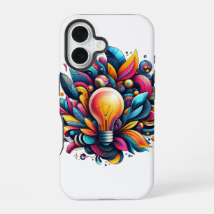 Funda Para iPhone 16 Explosión vibrante de bombilla de abstracto