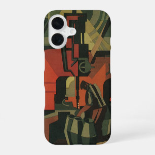 Funda Para iPhone 16 Fabricación industrial de vintage Art Deco