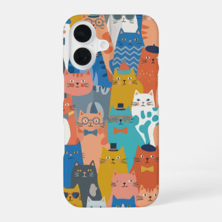 FUNDA PARA iPhone 16 FAMILIA DE GATOS
