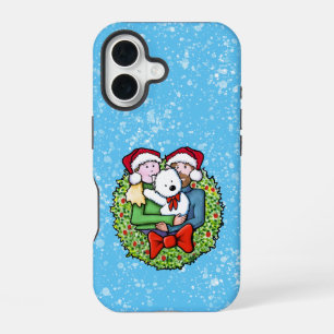 Funda Para iPhone 16 Familia de Westie en Navidad KiniArt