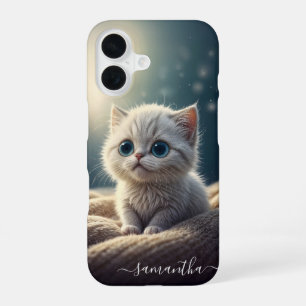 Funda Para iPhone 16 Fantasía Gatito Bebé Adorable Gato Amante Personal