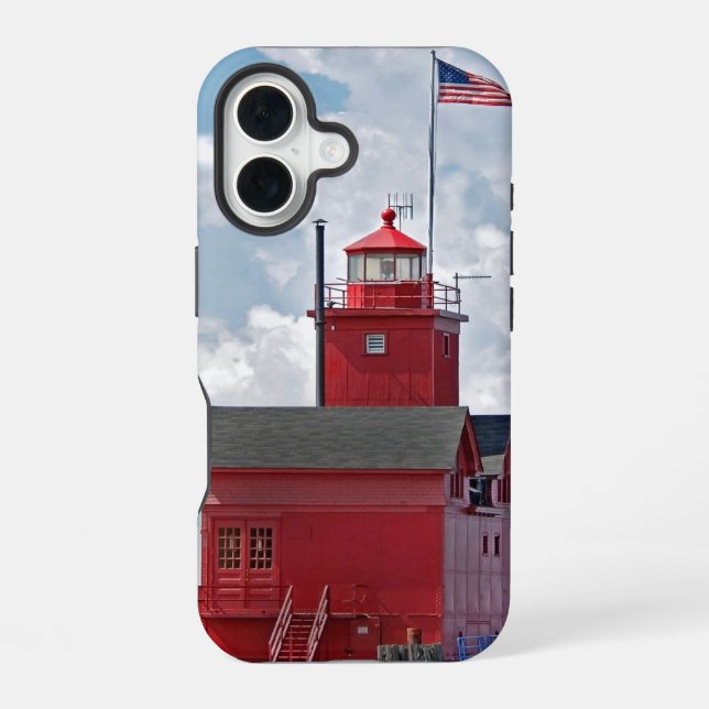 Funda Para iPhone 16 Faro "Gran Rojo" (Reverso )