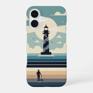 Funda Para iPhone 16 Faro Retro Minimalista