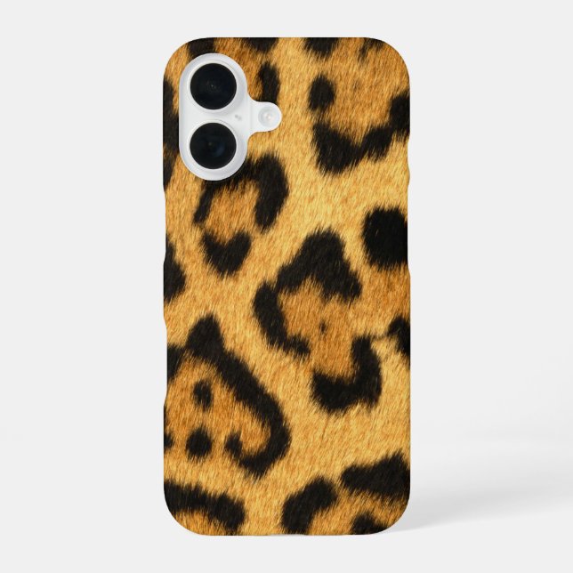 Funda Para iPhone 16 Faux Jaguar Skin (Reverso )