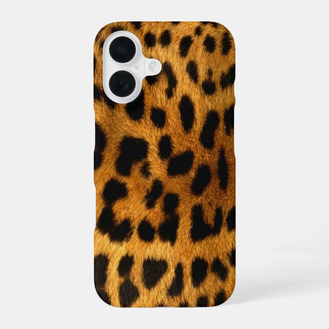Funda Para iPhone 16 Faux Leopard Skin (Reverso )