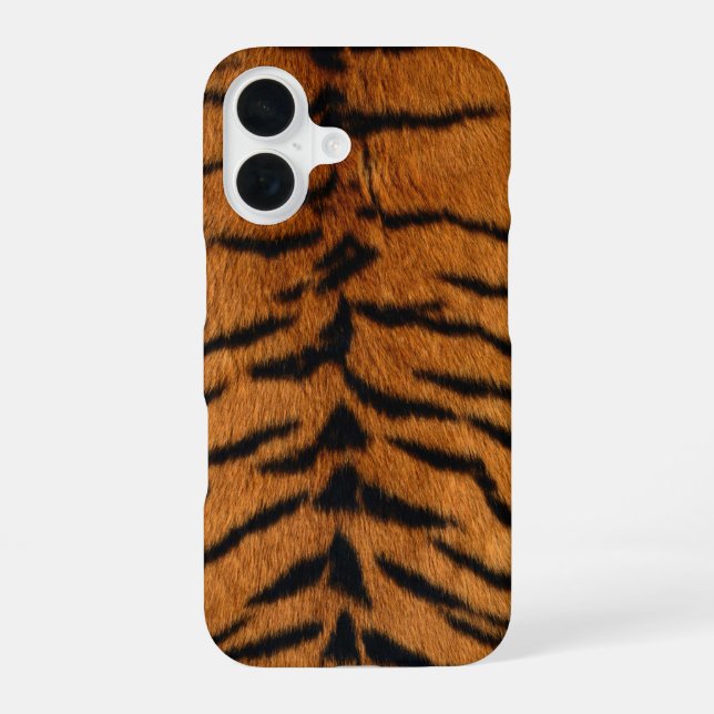 Funda Para iPhone 16 Faux Siberian Tiger Skin (Reverso )
