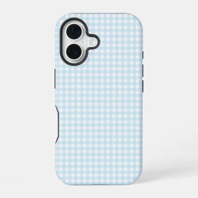 Funda Para iPhone 16 Faye y Lauren Blue Gingham (Reverso )