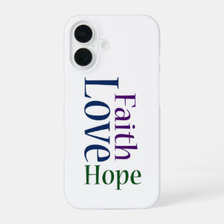 Funda Para iPhone 16 Fe, Esperanza y Amor: 1 Corintios 13:13 Cubre IPho