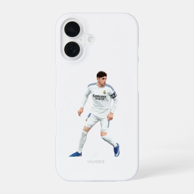 Funda Para iPhone 16 Federico Valverde - Real Madrid (Reverso )
