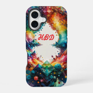 Funda Para iPhone 16 Felicidades Caprichoso para Cumpleaños