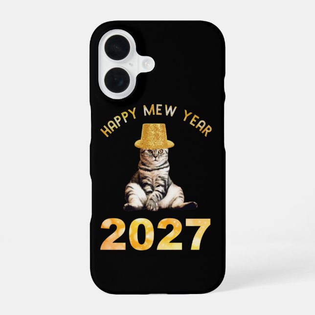 Funda Para iPhone 16 Feliz año Mew 2027 (Reverso )