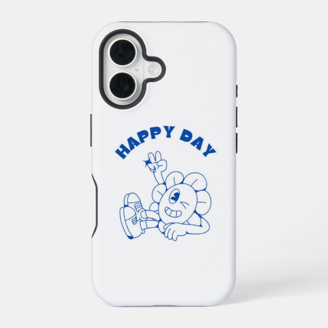 Funda Para iPhone 16 Feliz día (Reverso )