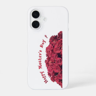 Funda Para iPhone 16 Feliz Día de la Madre, Flor Rosa Flor