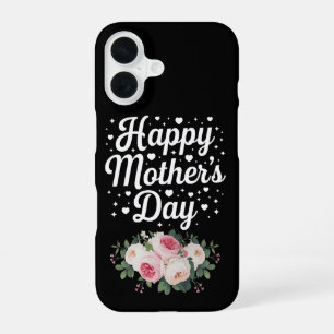 Funda Para iPhone 16 Feliz Día de la Madre Floral Bonita Mamá Abuela Es