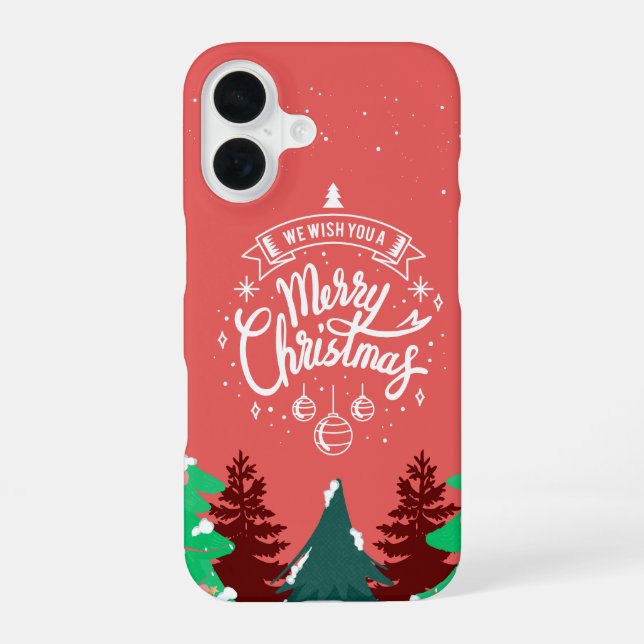 Funda Para iPhone 16 Feliz Navidad (Reverso )