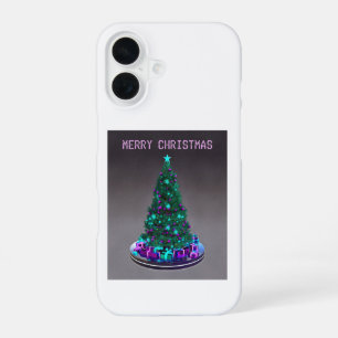 Funda Para iPhone 16 Feliz Navidad. Árbol decorado con regalos