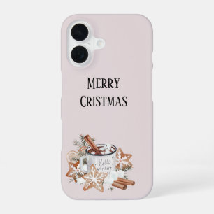 Funda Para iPhone 16 Feliz Navidad Hola invierno iPhone 16 Slim Funda