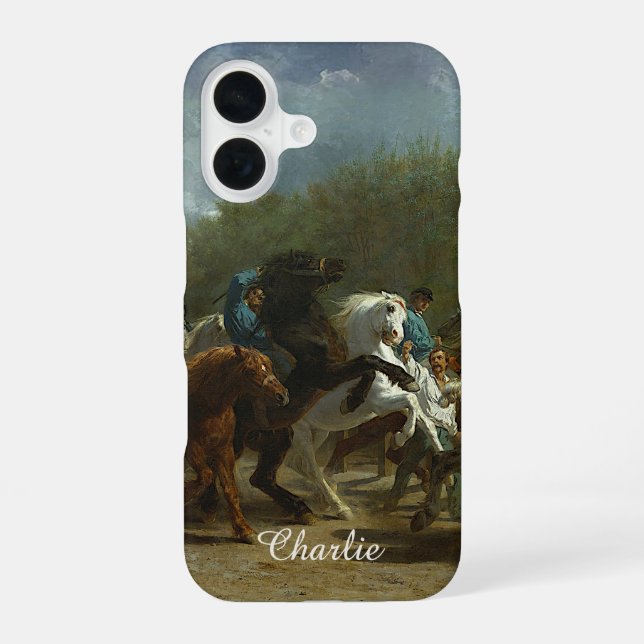 Funda Para iPhone 16 Feria de Caballos Personalizada – Rosa Bonheur (Reverso )