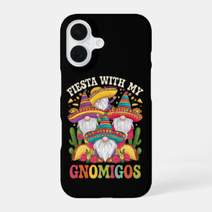 Funda Para iPhone 16 Fiesta Con Mis Gnomigos Gnomo Cinco De Mayo