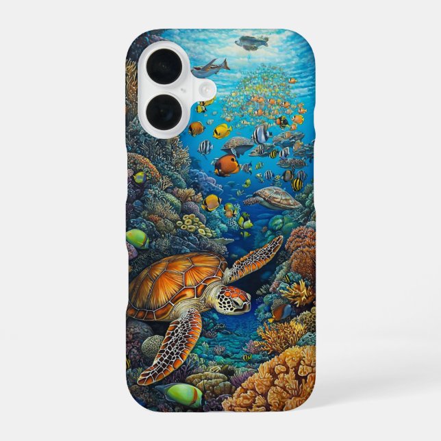 Funda Para iPhone 16 Fiesta coral (Reverso )