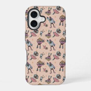 Funda Para iPhone 16 Fiesta de baile de granos de café de dibujos anima