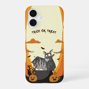 Funda Para iPhone 16 Fiesta de Murciélago Espeluznante y Adorable de Ha