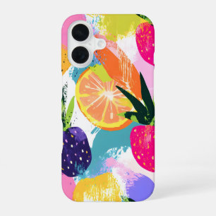 Funda Para iPhone 16 Fiesta tropical de frutas de verano