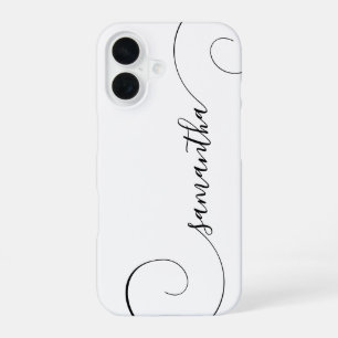 Funda Para iPhone 16 Firma Negra Rizada