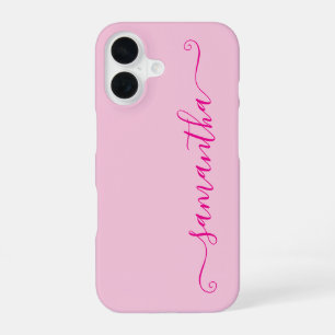 Funda Para iPhone 16 Firme adorable rosa caliente
