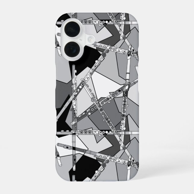 Funda Para iPhone 16 Flautas abstractas (Reverso )