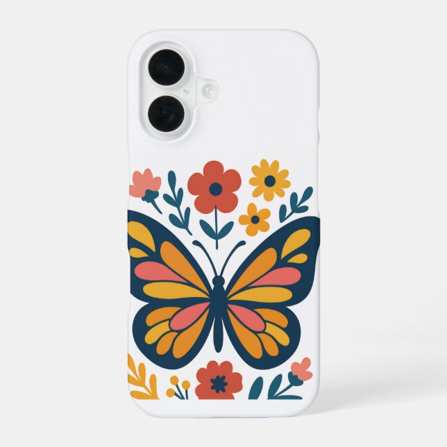 Funda Para iPhone 16 Flor (Reverso )