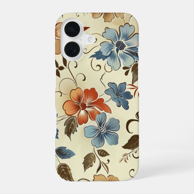 Funda Para iPhone 16 Flor Boho (Reverso )